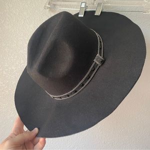 Star Embellished Wide Brim Hat